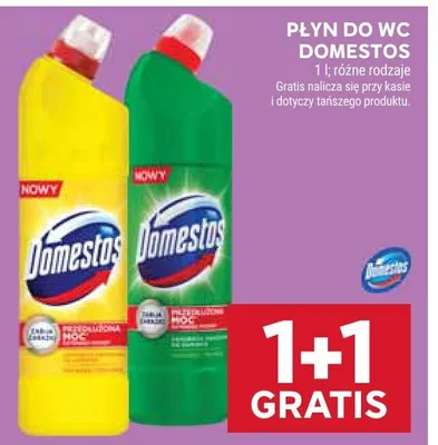 Płyn do WC Domestos 1l różne rodzaje promocja w Stokrotka