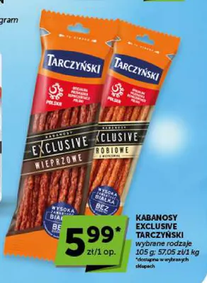 Kabanosy Exclusive drobiowe Tarczyński promocja w Groszek