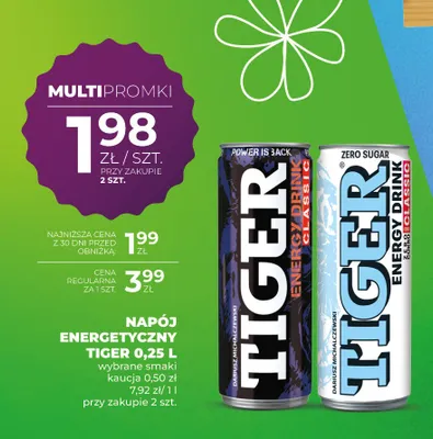 Napój energetyczny Zero Sugar promocja w Duży Ben