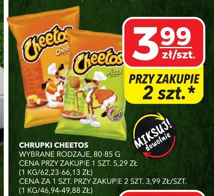 Chrupki Cheetos Pizza 80-85g promocja w Top Market