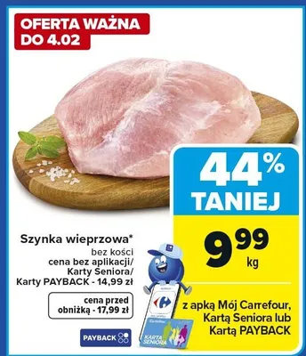 Szynka wieprzowa promocja w Carrefour Market