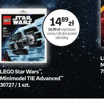 Klocki LEGO Star Wars Mininodel TIE Advanced 30727 promocja w Empik