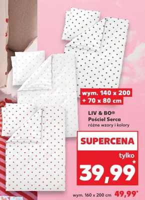 Pościel serca 1540x200 cm + 70x80 cm promocja w Kaufland