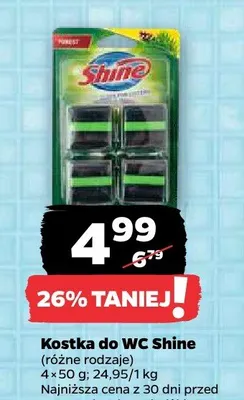 Kostka do WC Shine Forest promocja w Netto