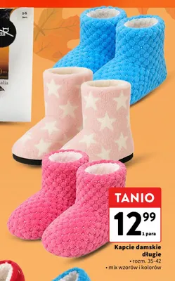 Kapcie damskie długie promocja w Intermarche