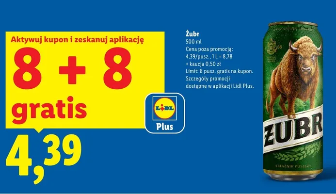 Piwo Żubr promocja w Lidl