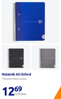 Notatnik A5 Oxford 120 kartek promocja w Action