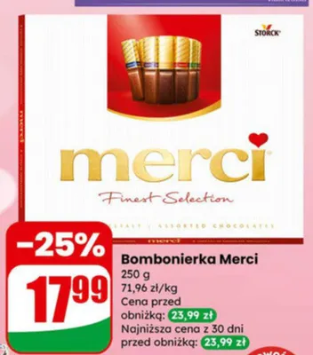 Bombonierka Merci Finest Selection promocja w Dino