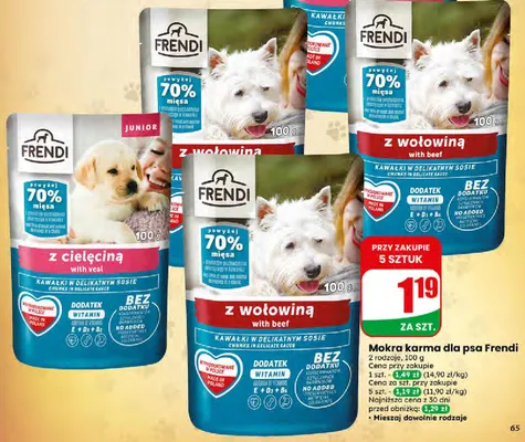 Karma dla psa z jagnięciną Puffi promocja w Dino