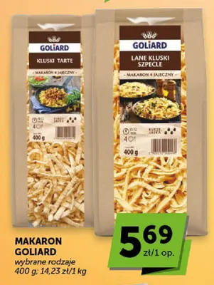 Makaron Goliard kluski tarte promocja w ABC
