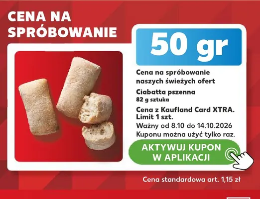 Ciabatta pszenna promocja w Kaufland