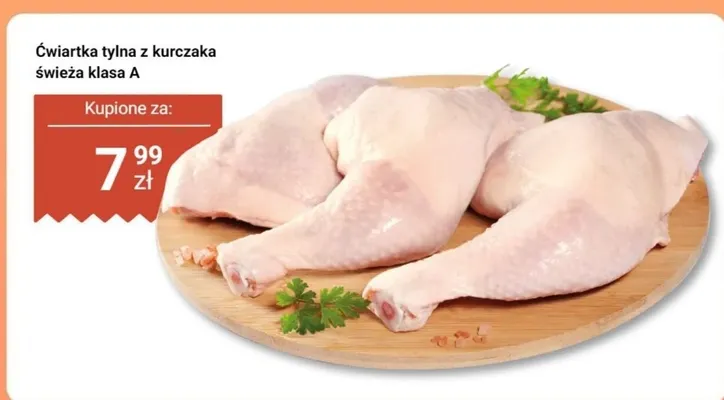 Ćwiartka tylna z kurczaka świeża klasa A Dino promocja w Dino