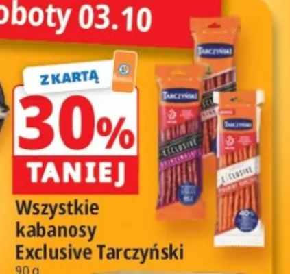 Kabanosy Exclusive Tarczyński promocja w Leclerc