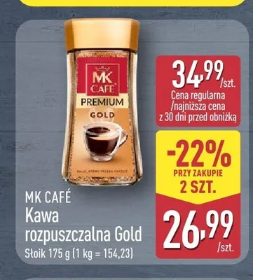 Kawa rozpuszczalna MK Café Premium Gold promocja w Aldi