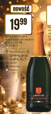 Wino musujące Amocello Spumante promocja w Dino