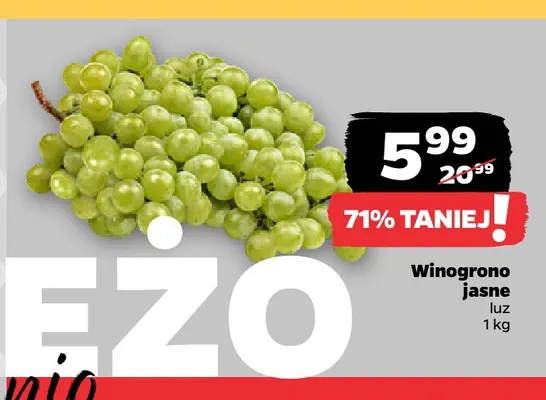 Winogrona jasne promocja w Netto