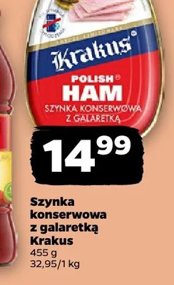 Szynka konserwowa z galaretką Krakus promocja w Netto