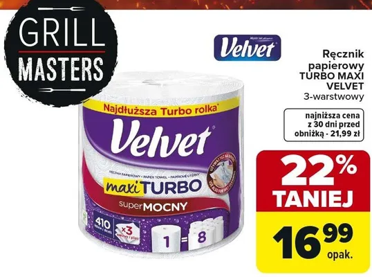 Ręcznik papierowy maxi TURBO super MOCNY 3-warstwowy promocja w Carrefour