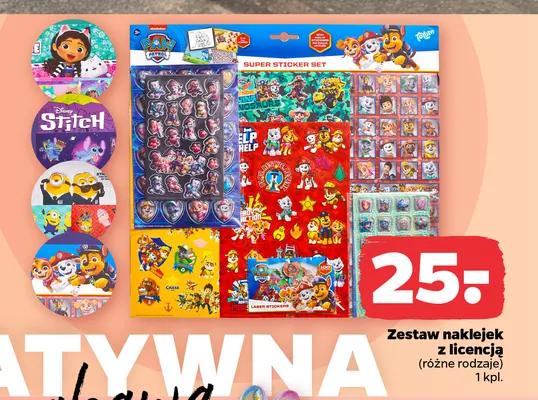 Zestaw naklejek z licencją Totum promocja w Netto