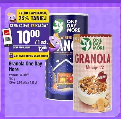 Granola One Day More promocja w POLOmarket