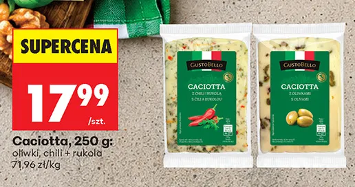 Ser Caciotta oliwki Gusto Bello promocja w Biedronka
