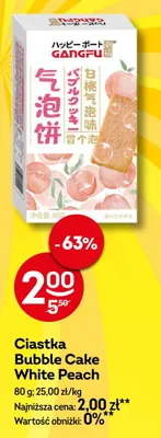 Ciastka Bubble Cake White Peach Gangfu promocja w Żabka