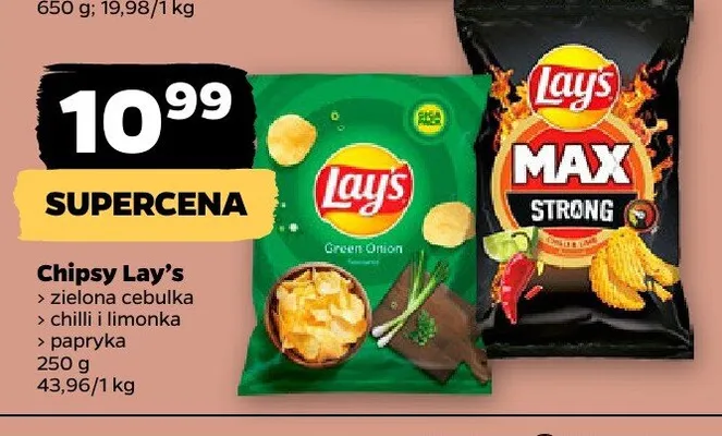 Chipsy Lay's zielona cebulka promocja w Netto