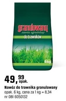 Nawóz do trawnika granulowany promocja w OBI