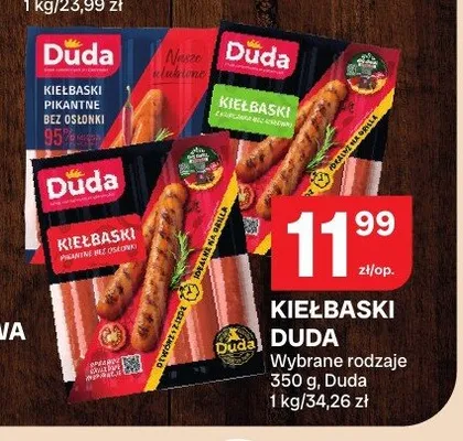 Kiełbaski z serem bez osłonki Duda promocja w Chorten