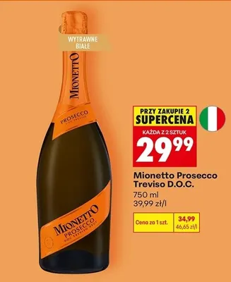 Wino Mionetto Prosecco Treviso D.O.C. promocja w Biedronka