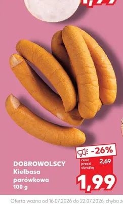 Kiełbasa parówkowa Dobrowolscy promocja w Kaufland
