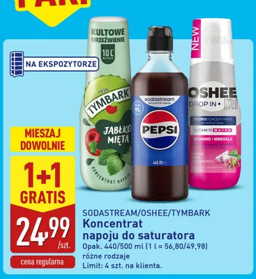 Koncentrat napoju do saturatora Jabłko Mięta Tymbark promocja w Aldi
