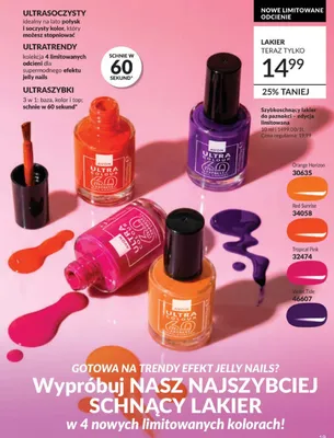 Szybkoschnący lakier do paznokci Avon Red Sunrise promocja w AVON