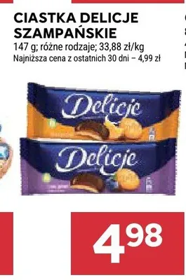 Ciastka Delicje Szampańskie promocja w Stokrotka