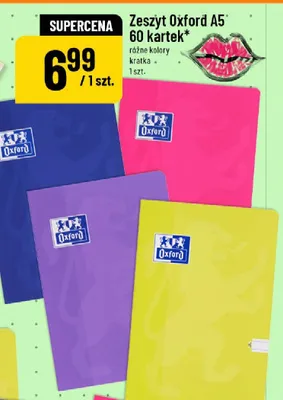 Zeszyt Oxford A5 60 kartek promocja w POLOmarket