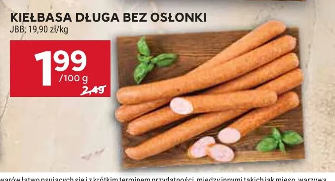 Kiełbasa Długa bez Osłonki JBB promocja w Stokrotka