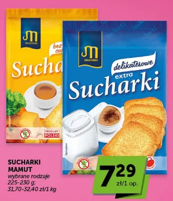 Sucharki delikatesowe extra MAMUT promocja w Groszek