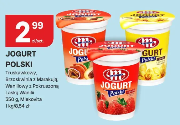 Jogurt Polski truskawkowy Mlekovita promocja w Chorten