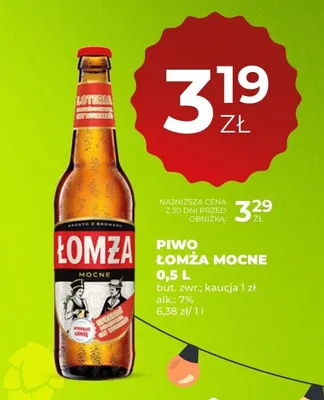 Piwo Łomża Mocne promocja w Duży Ben