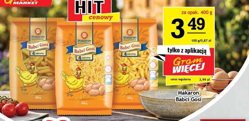 Makaron 4-jajeczny walcowany Babci Gosi promocja w Gram Market