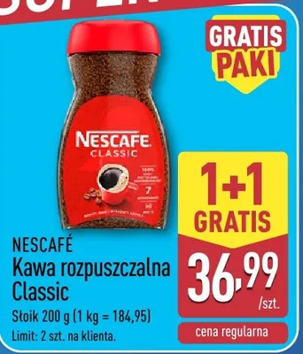 Kawa rozpuszczalna Classic Nescafé promocja w Aldi