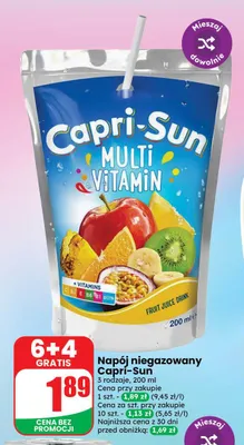 Napój niegazowany Capri-Sun Multi Vitamin promocja w Dino