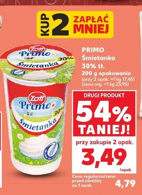 Śmietanka 30% Zott Primo 200 g promocja w Kaufland