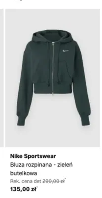Bluza rozpinana Nike Sportswear zieleń butelkowa promocja w Lounge by Zalando