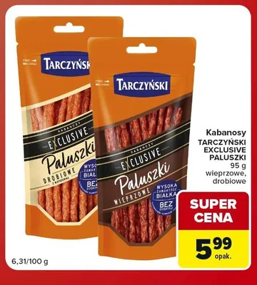 Kabanosy Tarczyński Exclusive Paluszki wieprzowe promocja w Carrefour Market