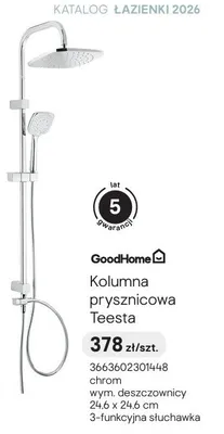 Kolumna prysznicowa GoodHome Teesta promocja w Castorama