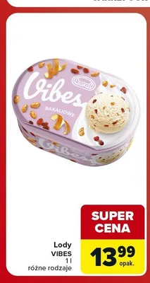 Lody bakaliowe Koral Vibes promocja w Carrefour Market