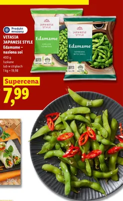 Edamame nasiona soi łuskane Vitasia Japanese Style promocja w Lidl