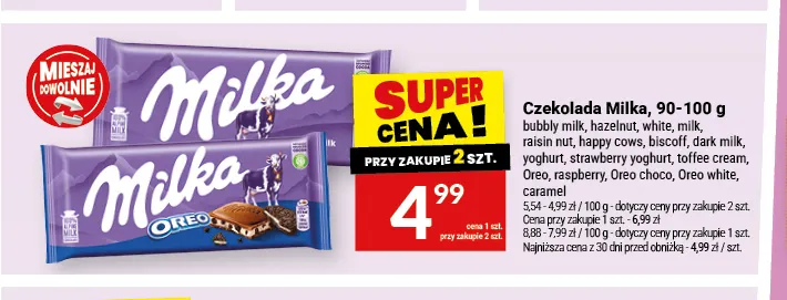Czekolada Milka Dark Milk promocja w Twój Market