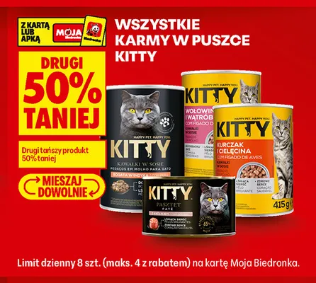 Karmy w puszce Kitty promocja w Biedronka